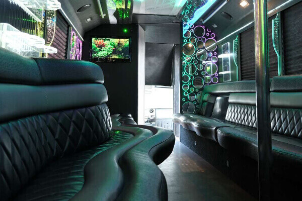 party bus leather seats